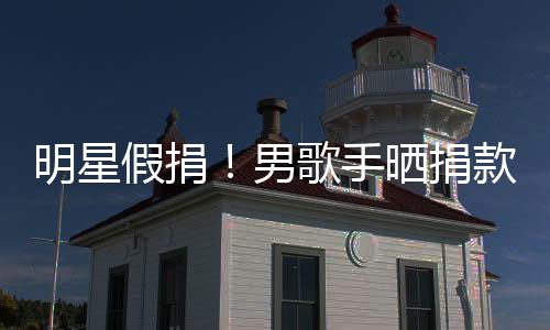 把1明星男晒捐歌手款截块P万8图 成1假捐