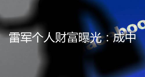 雷军中国增长最多个人曝光财富成财富家企业